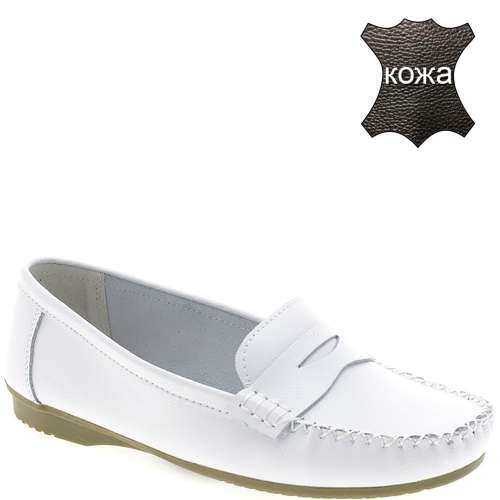 ER007-022 бел Мокасины женские (36-41)/10