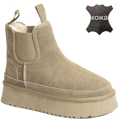 C-VS-01-K-Q тан. Ботинки зима жен (36-41)/10