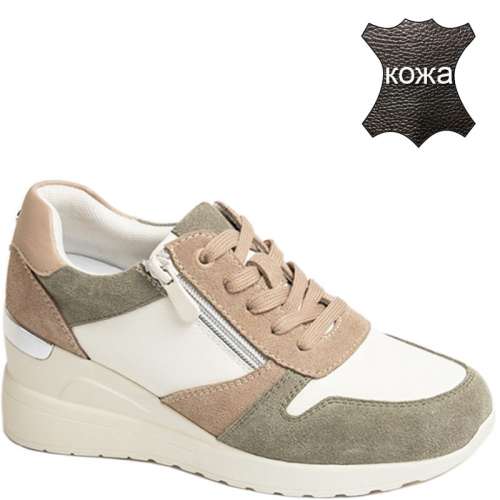 K241-R-BR-04-D хаки/беж. Туфли закрытые жен (36-40)/10